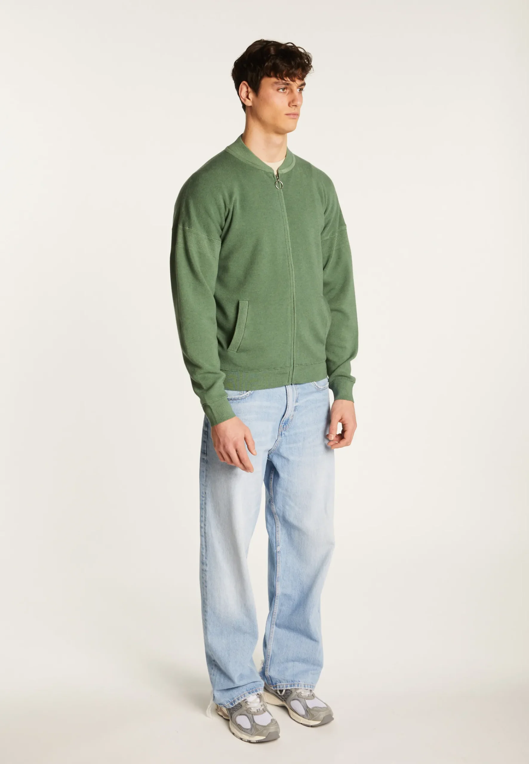 Montagut Vestes Et Cardigans-Veste zippée en laine mélangée - Madison 83-Kaki