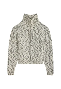 Montagut Vestes Et Cardigans-Veste zippée en laine mohair - Valentine 82-Ecru