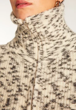 Montagut Vestes Et Cardigans-Veste zippée en laine mohair - Valentine 82-Ecru