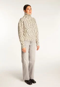 Montagut Vestes Et Cardigans-Veste zippée en laine mohair - Valentine 82-Ecru