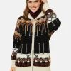 Montagut Vestes Et Cardigans-Veste zippée mi-longue à poches en mohair - Goia 01-Noir